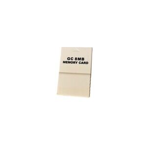 GC 8MB Memory Card for Nintendo GameCube White Video Game Storage Accessory